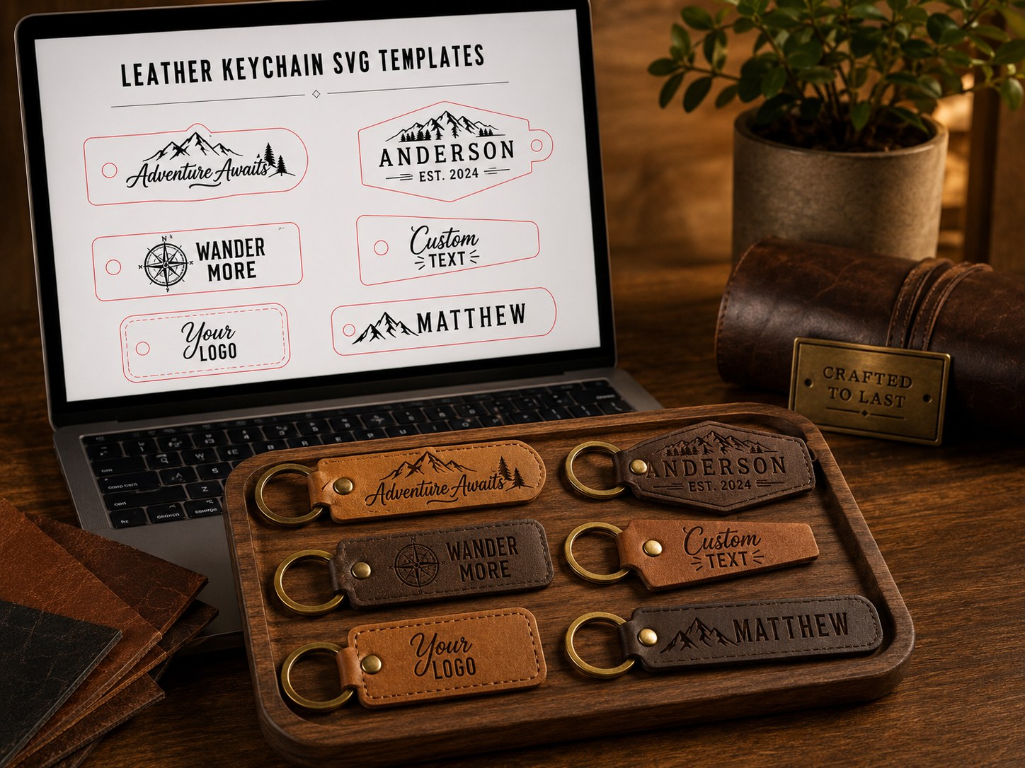 Leather keychains as personalized gift products